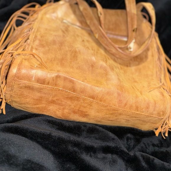 STEVEN-BY STEVE MADDEN GOLD STUD FRINGE HANDBAG - Picture 14 of 15